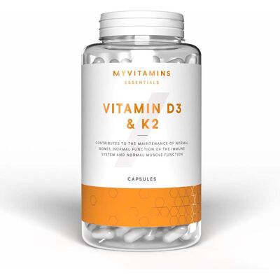 Myvitamins Vitamin D3 och K2-kapslar - 30CAPSULES, 30servings Myvitamins Vitamin D3 och K2-kapslar - 30CAPSULES, 30servings