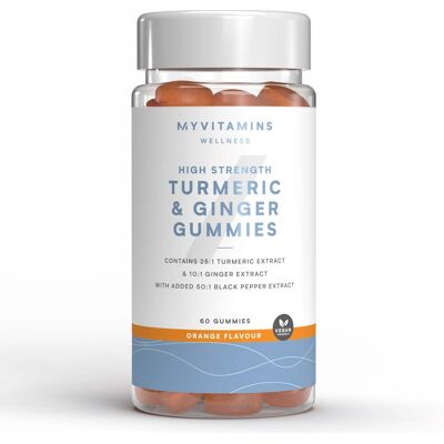 Myvitamins Turmeric & Ginger Gummies - 60GUMMIES, 30servings - Orange (High Strength) Myvitamins Turmeric & Ginger Gummies - 60GUMMIES, 30servings - Orange (High Strength)