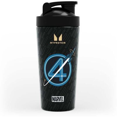 Myprotein Fantastic Four Metallshaker – Black Myprotein Fantastic Four Metallshaker – Black
