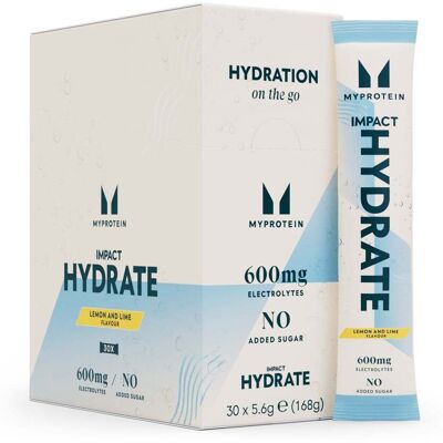 MyProtein Impact Hydrate Stick Packs - 30 x 5.6g - Lemon & Lime MyProtein Impact Hydrate Stick Packs - 30 x 5.6g - Lemon & Lime