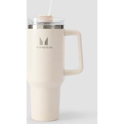My Protein Myprotein Metallflaska med Sidohandtag och Sugrör 1200ml - Natural Cream My Protein Myprotein Metallflaska med Sidohandtag och Sugrör 1200ml - Natural Cream