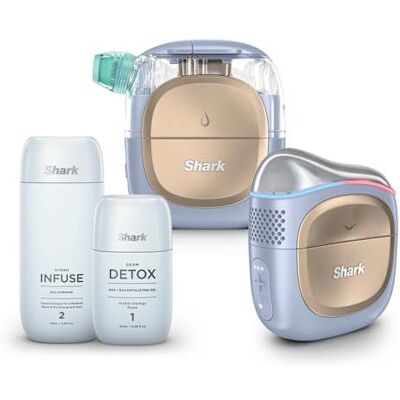 Shark FacialPro Glow + DePuffi vattendrivet ansiktssystem för hemmabruk i Lila FH320EUPL av SharkNinja Shark FacialPro Glow + DePuffi vattendrivet ansiktssystem för hemmabruk i Lila FH320EUPL av SharkNinja