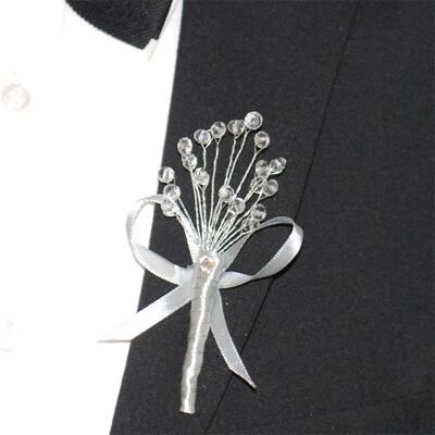 Slipskungen Corsage Rosett Kristall Silver Slipskungen Corsage Rosett Kristall Silver