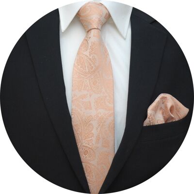 Slipskungen Slipsset Paisley Aprikos Slipskungen Slipsset Paisley Aprikos