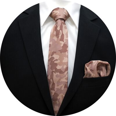 Slipskungen Slipsset Camo Brun-beige Slipskungen Slipsset Camo Brun-beige