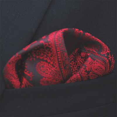 Slipskungen Bröstnäsduk Paisley Röd Slipskungen Bröstnäsduk Paisley Röd
