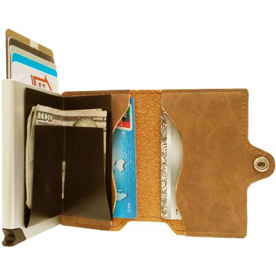 Slipskungen Plånbok med korthållare Safecard Konstläder Brun Slipskungen Plånbok med korthållare Safecard Konstläder Brun