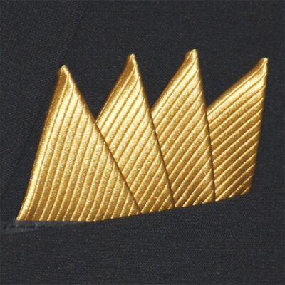Slipskungen Färdigvikt bröstnäsduk Fyrspets FN152 Guld Slipskungen Färdigvikt bröstnäsduk Fyrspets FN152 Guld