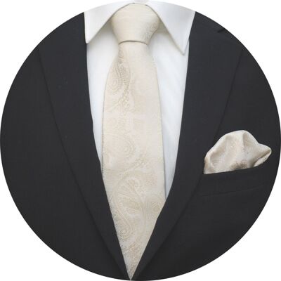 Slipskungen Slipsset Paisley Ivory Slipskungen Slipsset Paisley Ivory