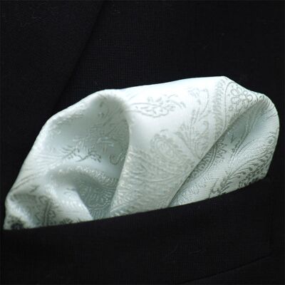 Slipskungen Bröstnäsduk Paisley Silvergrå Slipskungen Bröstnäsduk Paisley Silvergrå