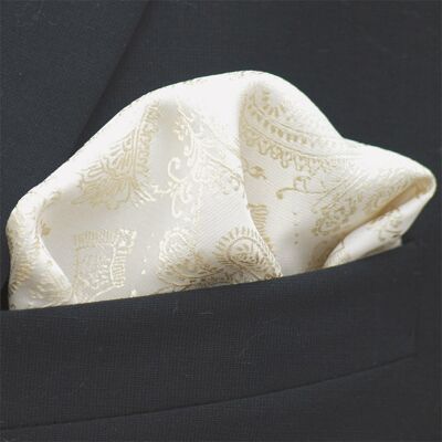 Slipskungen Bröstnäsduk Paisley Ivory Slipskungen Bröstnäsduk Paisley Ivory