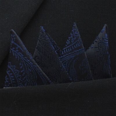 Slipskungen Färdigvikt bröstnäsduk Paisley Marin Slipskungen Färdigvikt bröstnäsduk Paisley Marin