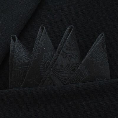 Slipskungen Färdigvikt bröstnäsduk Paisley Svart Slipskungen Färdigvikt bröstnäsduk Paisley Svart