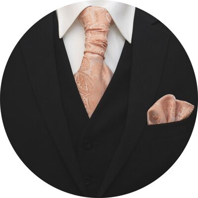 Slipskungen Kravattset Paisley Aprikos Slipskungen Kravattset Paisley Aprikos