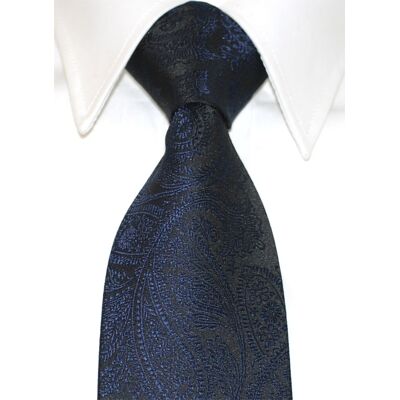 Slipskungen Slips 85 mm Paisley Marin Slipskungen Slips 85 mm Paisley Marin