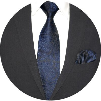 Slipskungen Slipsset Paisley Marin Slipskungen Slipsset Paisley Marin