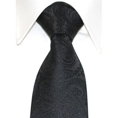 Slipskungen Slips 85 mm Paisley Svart Slipskungen Slips 85 mm Paisley Svart
