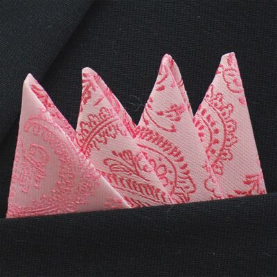 Slipskungen Färdigvikt bröstnäsduk Paisley Rosa Slipskungen Färdigvikt bröstnäsduk Paisley Rosa