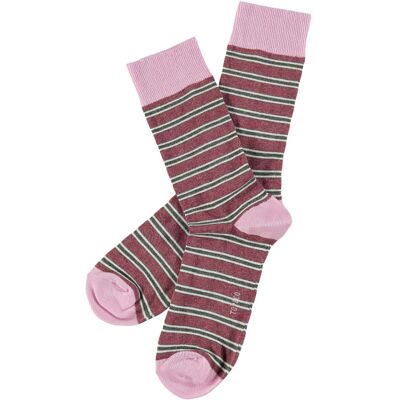 Slipskungen Herrstrumpor STRIPE vinröd melerad herrklader Slipskungen Herrstrumpor STRIPE vinröd melerad herrklader