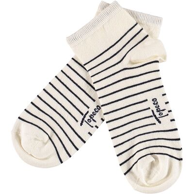Slipskungen Herrstrumpor Sneaker Randig offwhite Slipskungen Herrstrumpor Sneaker Randig offwhite