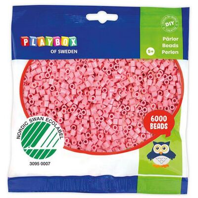PLAYBOX Rörpärlor pastell rosa 6000/fp PLAYBOX Rörpärlor pastell rosa 6000/fp