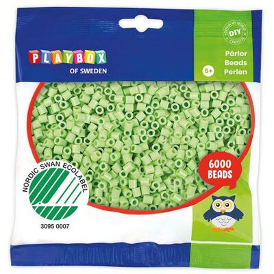 PLAYBOX Rörpärlor pastell grön 6000/fp PLAYBOX Rörpärlor pastell grön 6000/fp