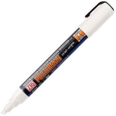 Märkpenna ZIG Posterman 6mm vit Märkpenna ZIG Posterman 6mm vit