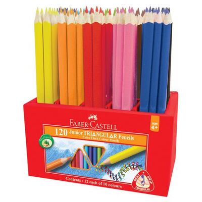 Faber-Castell Triangel Färgpennor - 12x10 Blandade färger Faber-Castell Triangel Färgpennor - 12x10 Blandade färger