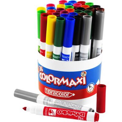 NO BRAND Fiberpenna Colormaxi 3x12 färger NO BRAND Fiberpenna Colormaxi 3x12 färger