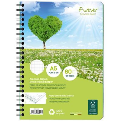 Anteckningsblock FOREVER A5 grön rutat Anteckningsblock FOREVER A5 grön rutat
