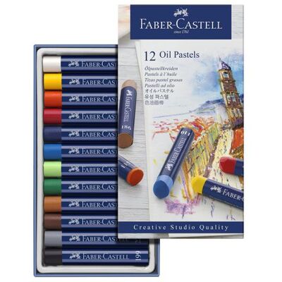 Faber Castell Oljepastellkritor FABER 12 färger Faber Castell Oljepastellkritor FABER 12 färger