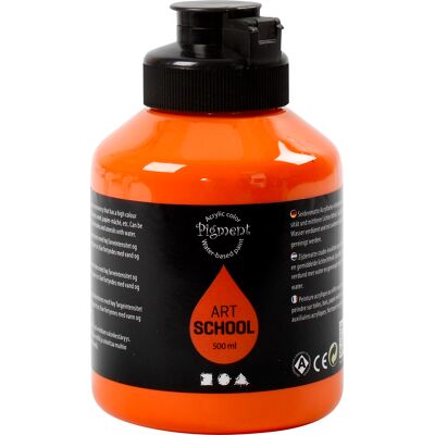 Pigment Art School Målning - Orange Semi-opaque 500ml Pigment Art School Målning - Orange Semi-opaque 500ml
