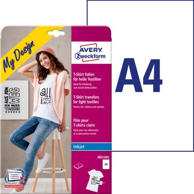 Avery Fotopapper A4 T-shirt ljus 5/fp Avery Fotopapper A4 T-shirt ljus 5/fp