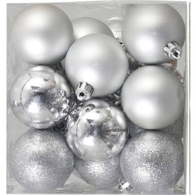 Festive Julkula mix Silver 60 mm 20-pack Festive Julkula mix Silver 60 mm 20-pack