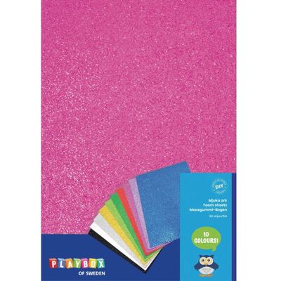 PLAYBOX Mossgummi glitter 20x30cm 10/fp PLAYBOX Mossgummi glitter 20x30cm 10/fp