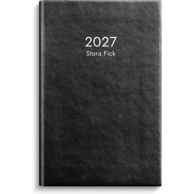 Kalender Stora Fick 2027 svart konstläder Burde Kalender Stora Fick 2027 svart konstläder Burde