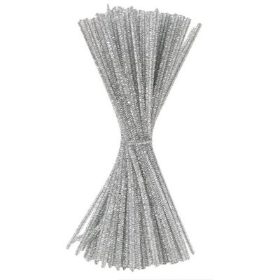 NO BRAND Piprensare glitter 30cm silver 100/fp NO BRAND Piprensare glitter 30cm silver 100/fp