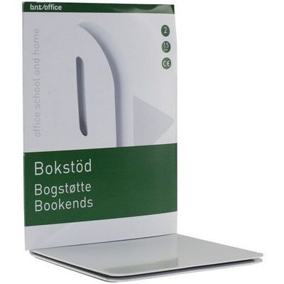 NO BRAND Bokstöd metall 15cm, Vit 2/fp NO BRAND Bokstöd metall 15cm, Vit 2/fp