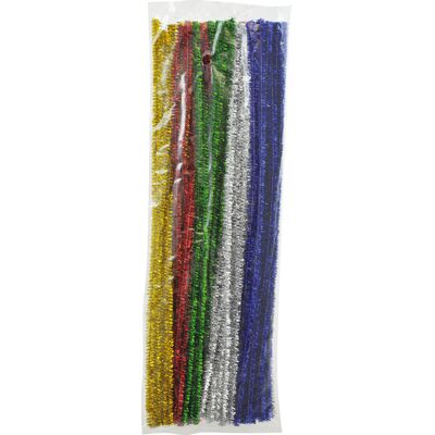 Playbox Glitter Pipe Cleaners - 30cm, 6mm, Forskellige farver Playbox Glitter Pipe Cleaners - 30cm, 6mm, Forskellige farver