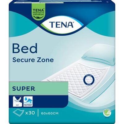 Tena Sängunderlägg - Superabsorberande, vattentät, latexfri - 60x60cm Tena Sängunderlägg - Superabsorberande, vattentät, latexfri - 60x60cm