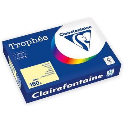 Clairefontaine Gul A4 Kopieringspapper - 160 g/m² - 250 ark Clairefontaine Gul A4 Kopieringspapper - 160 g/m² - 250 ark