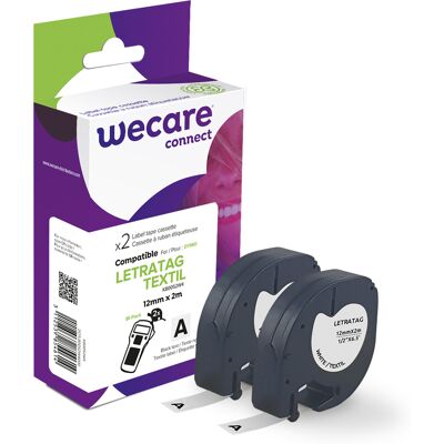 Wecare Märkband i plast svart/vit 12 mm 2 m 2-pack Wecare Märkband i plast svart/vit 12 mm 2 m 2-pack