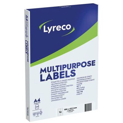 Etikett LYRECO 105x42,3mm 1400/fp Etikett LYRECO 105x42,3mm 1400/fp