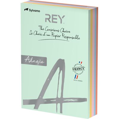 Rey Paket 40 Ark 5 Pastell- & Levande Färger Rey Paket 40 Ark 5 Pastell- & Levande Färger