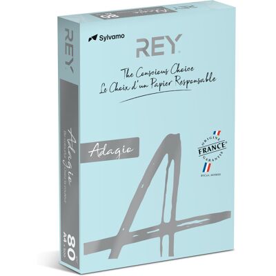 Färgat kopieringspapper Rey Adagio A4 80g 500/fp Sky Färgat kopieringspapper Rey Adagio A4 80g 500/fp Sky