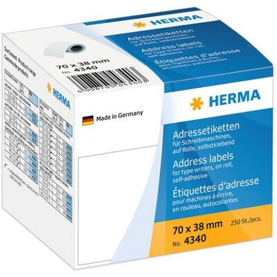HERMA Adressetikett på rulle 70x38mm 250/fp HERMA Adressetikett på rulle 70x38mm 250/fp