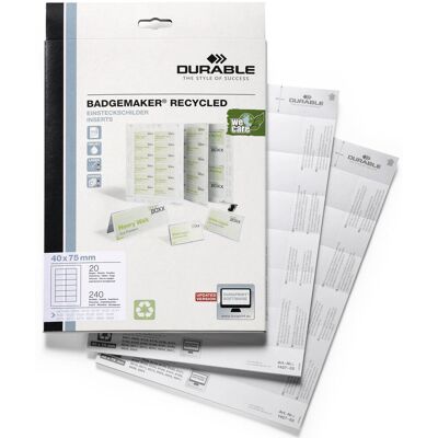 Durable Etikett 40x75 namnskylt 240/fp Durable Etikett 40x75 namnskylt 240/fp