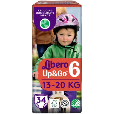 Libero Blöjor Up&Go 6 13-20 kg 34 st/fp Libero Blöjor Up&Go 6 13-20 kg 34 st/fp