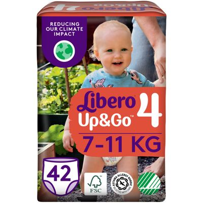 Libero Blöjor Up&Go 4, 7-11 kg 42 st/fp Libero Blöjor Up&Go 4, 7-11 kg 42 st/fp