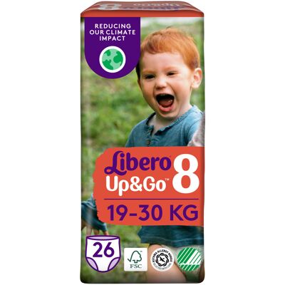 Libero Blöjor Up&Go 8 19-30 kg 26 st/fp Libero Blöjor Up&Go 8 19-30 kg 26 st/fp